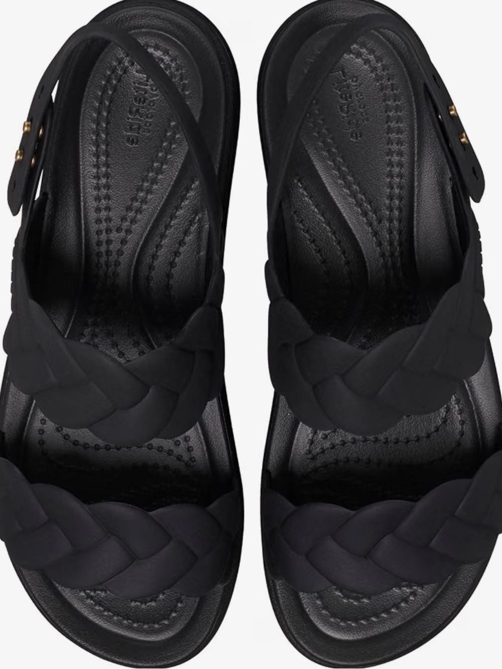 Crocs Women's Brooklyn Woven Low Wedge Sandals